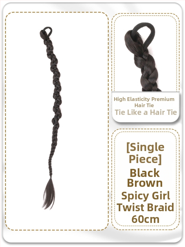 Parūka ar asti un pītu pinumiem ķīniešu nacionālā stilā, roku darbs, mati no augsttemperatūras stieples, nav krāsoti un nav permētie