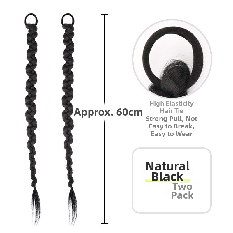 Parūka ar asti un pītu pinumiem ķīniešu nacionālā stilā, roku darbs, mati no augsttemperatūras stieples, nav krāsoti un nav permētie