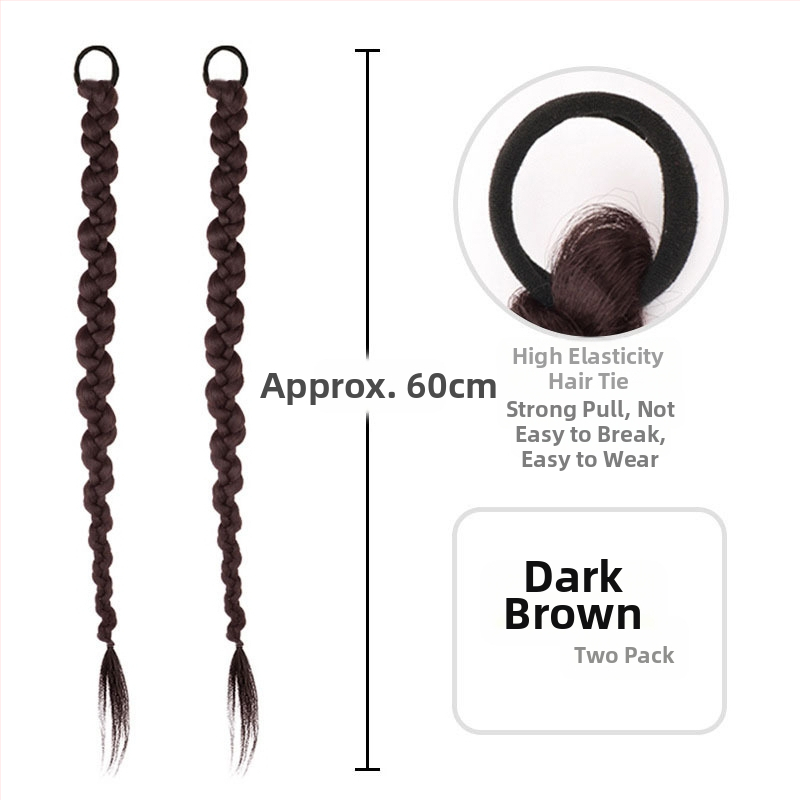 Parūka ar asti un pītu pinumiem ķīniešu nacionālā stilā, roku darbs, mati no augsttemperatūras stieples, nav krāsoti un nav permētie