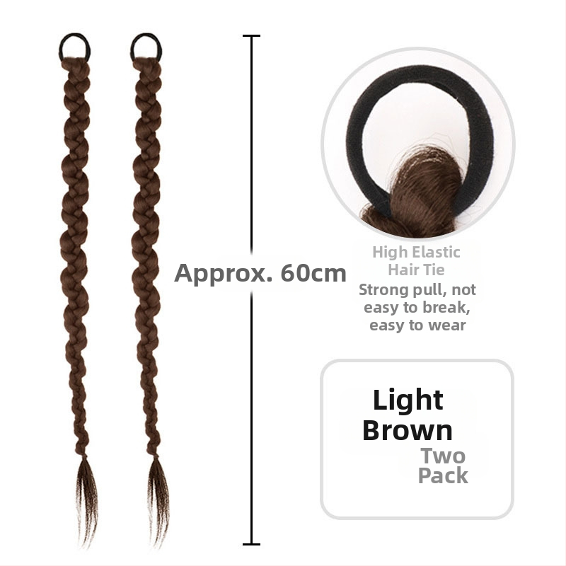 Parūka ar asti un pītu pinumiem ķīniešu nacionālā stilā, roku darbs, mati no augsttemperatūras stieples, nav krāsoti un nav permētie