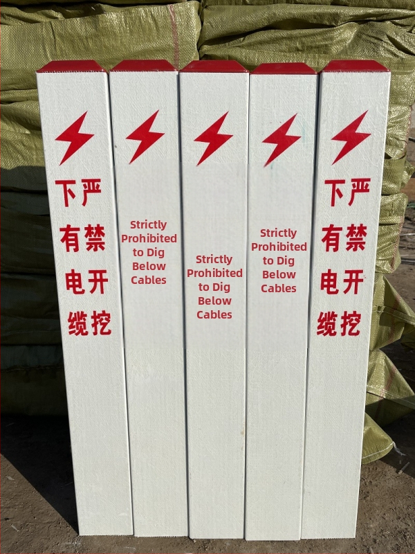 FRP įspėjamieji stulpai dujotiekiams/naftotiekiams; PVC vandens tiekimo žymėjimo stulpai; cemento energijos ir ryšių stulpai; atšvaitinis filmas klasė II; šilkografija; formos kvadratas/apvalus/trikampis; pritaikomi