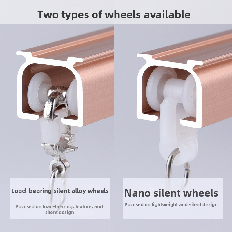 Morant hliníková koľajnica na záves – dvojdráha, horné upevnenie, háčikový typ, teleskopický pojazd, moderný minimalistický štýl