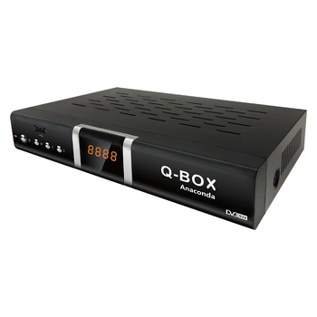 Q-BOX Anaconda Išmanus Set-Top Box su 1280x1024 raiška, USB/Wi‑Fi/HDMI/AV sąsajos, įmontuotas kietasis diskas, vaizdo įrašai MPEG/MP4/MPG, garso MP3