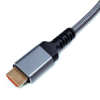 HDMI 2.1 kabelis 8K60Hz ir 4K240Hz palaikymui, 1,5 m ilgio, CCS laidinys, auksu dengti ir nikeliuoti jungtys