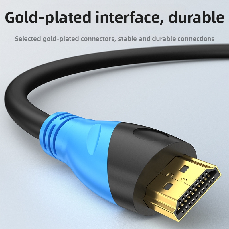 HDMI 2.0 kabelis 4K/60Hz displejiem – CCS vad, zeltīti HDMI kontakti, saderīgs ar datoru/TV/ekrānu/projektoru