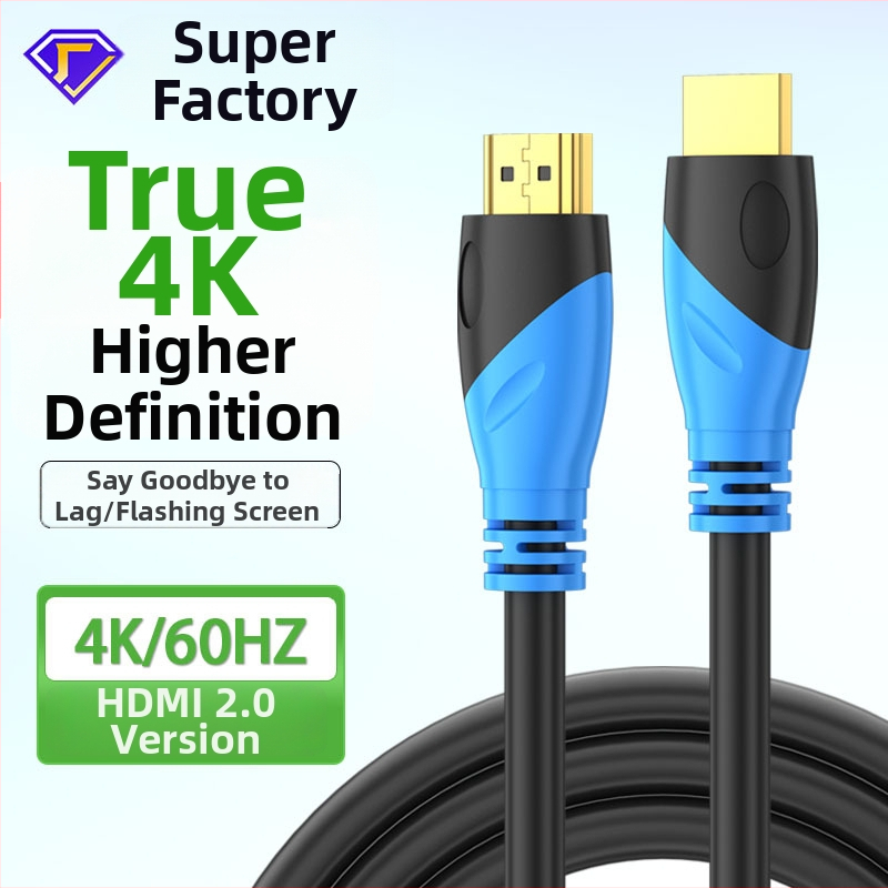 HDMI 2.0 kabelis, 4K60Hz, ilgis 1 m, CCS laidinys su auksu dengimu, skirtas kompiuteriui, televizoriui, monitoriui ir projektoriui