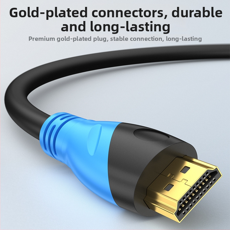 HDMI 2.0 kabelis, 4K60Hz, ilgis 1 m, CCS laidinys su auksu dengimu, skirtas kompiuteriui, televizoriui, monitoriui ir projektoriui