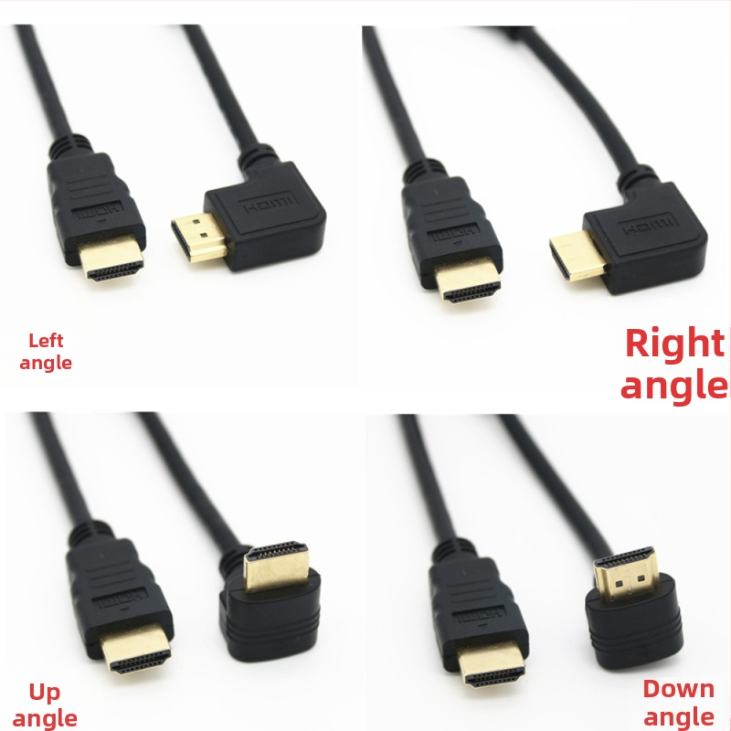 HDMI kábel s 90° uhlom, pre televíziu, počítač a monitor – 4K vysoké rozlíšenie dátový kábel
