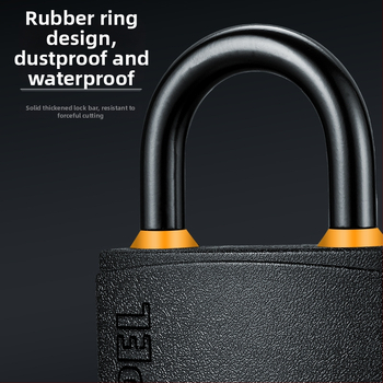 Namų spyna su geležiniu korpusu ir vario šerdimi, modelis W-Black-TK, skirta vartams, sandėliams, sunkvežimiams, kalėjimams, spintelėms, bagagei, mokykloms ir statyboms.