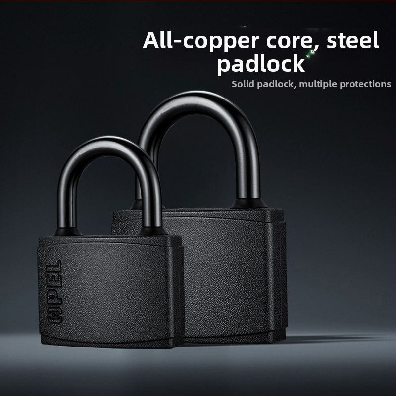 Namų spyna su geležiniu korpusu ir vario šerdimi, modelis W-Black-TK, skirta vartams, sandėliams, sunkvežimiams, kalėjimams, spintelėms, bagagei, mokykloms ir statyboms.