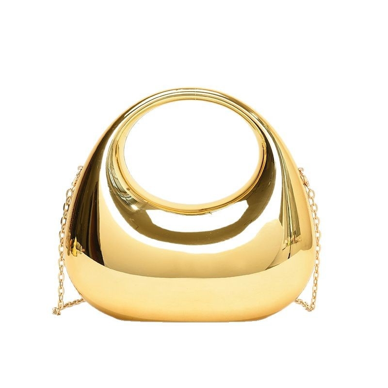 Akril kézitáska félhold alakú, doboz táska stílus, mágneses zárás, belső telefontartó zseb