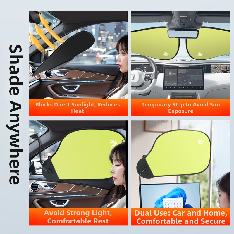 Slnečná clona na auto s prisavkou – anti-reflexná, hliníková fólia