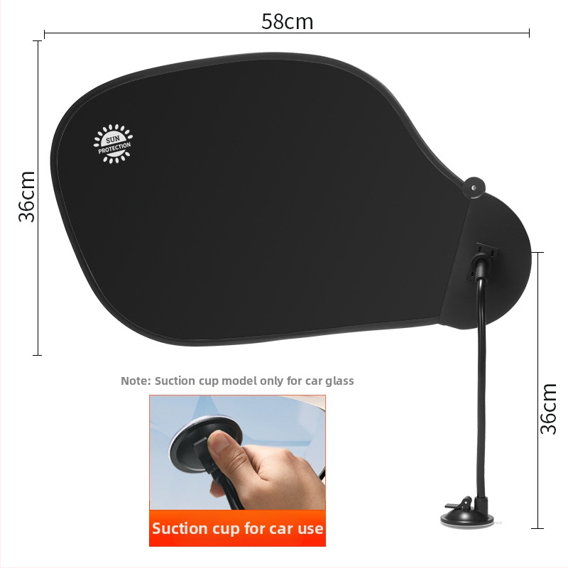 Autoakna päikesekaitsevisir imukuppiga – peegeldusvastane, alumiiniumi foolium