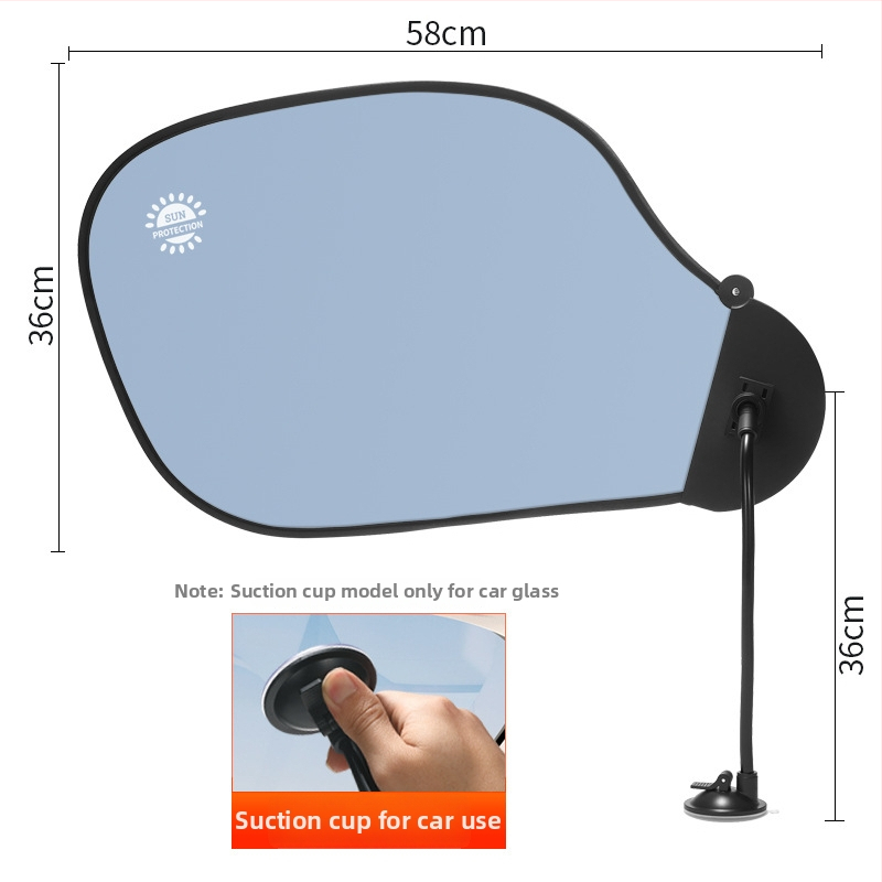 Autoakna päikesekaitsevisir imukuppiga – peegeldusvastane, alumiiniumi foolium