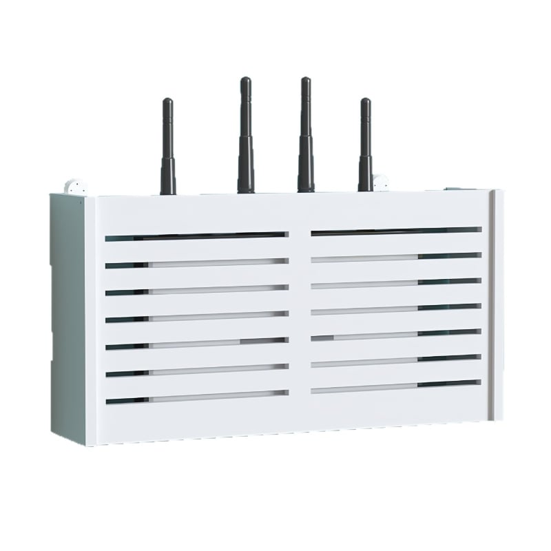 Zidna kutija za skladištenje bežičnog rutera i TV boxa, PVC, moderni minimalistički stil, zidni montažni, jednoslojno