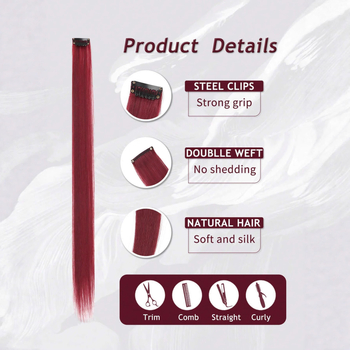 Парче перука, права коса, високотемпературно влакно, механична обработка, за дами