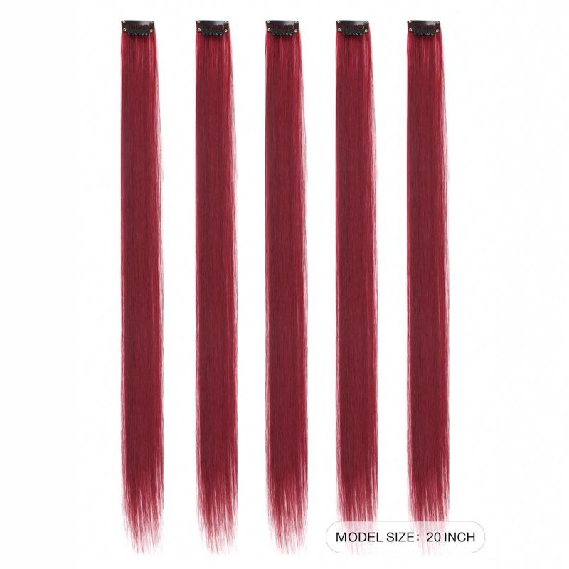 Парче перука, права коса, високотемпературно влакно, механична обработка, за дами