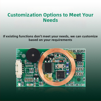 RFID dviejų dažnių kortelių skaitytuvo modulis su IDIC kortele, TTL serial sąsaja, WG sąsaja, bekontaktis skaitytuvas, nuskaitymo greitis 1/60 s