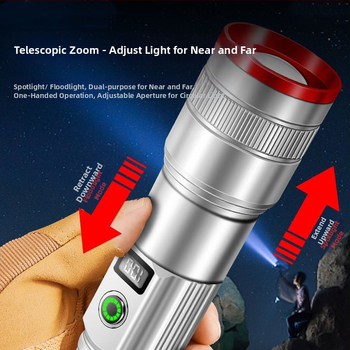 Kempingo žibintas su kaitinamosios lemputės lempute, įkraunamas, mygtuko jungiklis