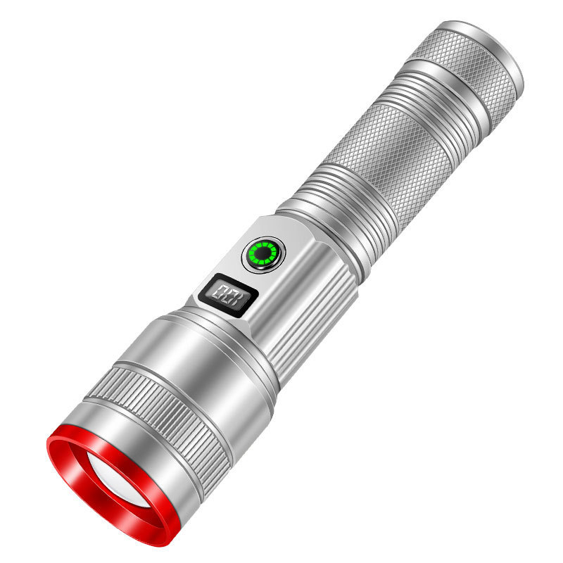 Kempingo žibintas su kaitinamosios lemputės lempute, įkraunamas, mygtuko jungiklis