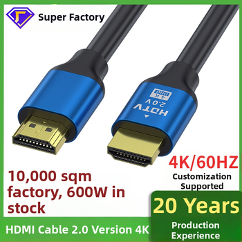 HDMI kabelis 2.0 4K monitoriams ir PC, auksu dengti jungtys, aliuminio lydinio korpusas