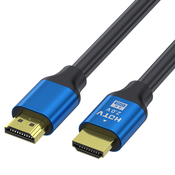 HDMI kabelis 2.0 4K monitoriams ir PC, auksu dengti jungtys, aliuminio lydinio korpusas