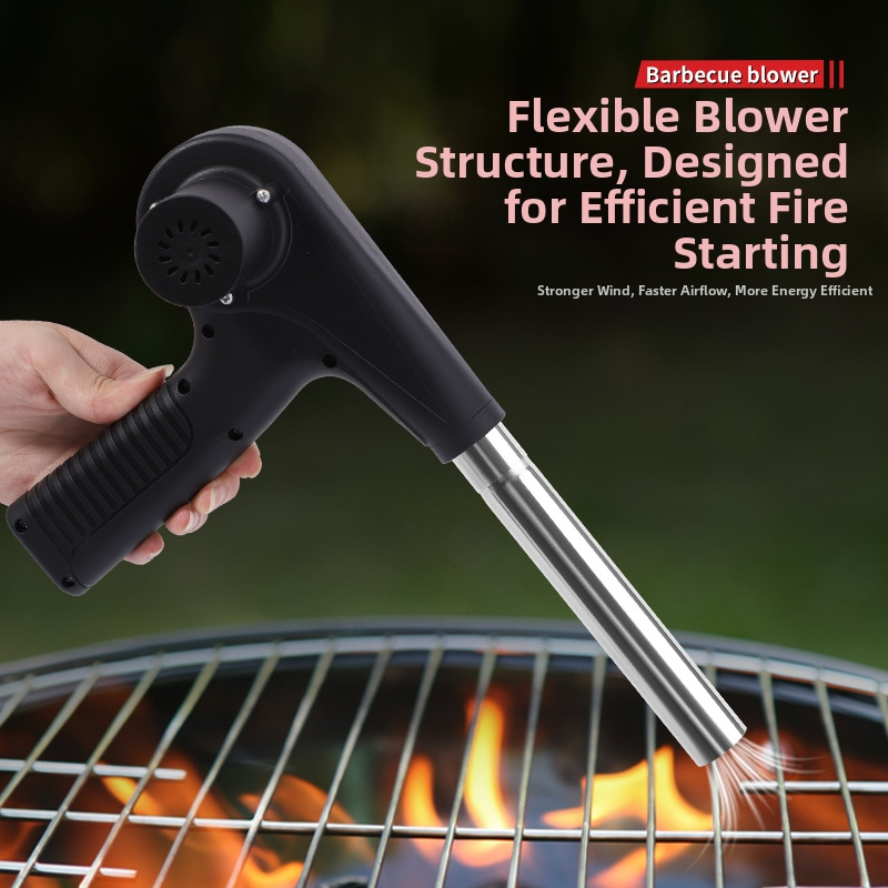 BBQ pūtējs ar uzlādējamu litija bateriju, rokas bezvadu oglēm aizdedzināšanai, ārējai lietošanai, 12V