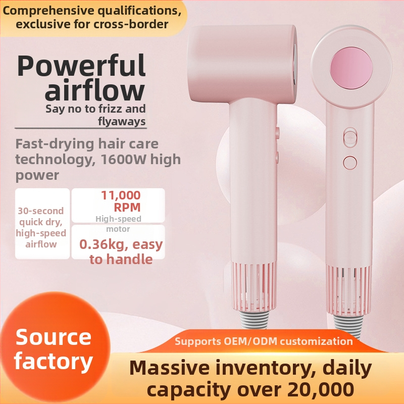 Kadernícky sušič vlasov s bezkartáčovým DC motorom, 1000W, 220V, 4 rýchlosti, horúci/studený vzduch