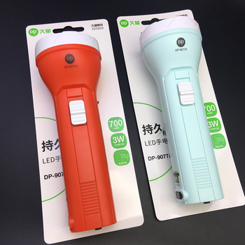 Lanterna LED reîncărcabilă cu luminozitate reglabilă, compactă și portabilă; 1W LED, baterie de 400 mAh, rază 100–200 m.
