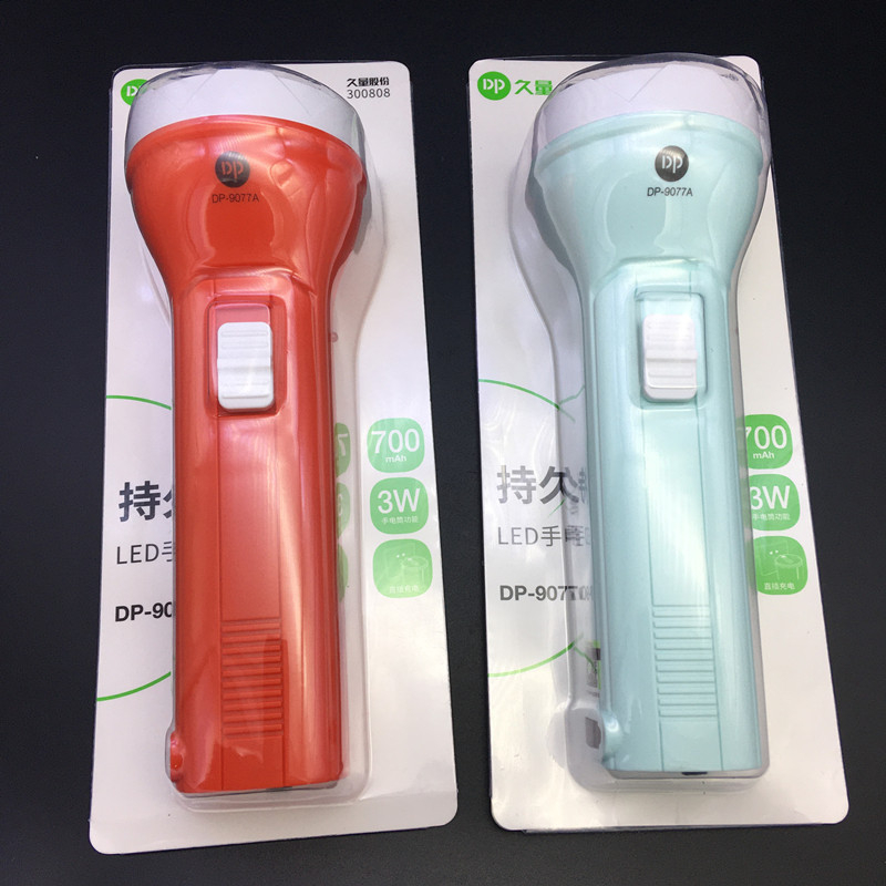 Lanterna LED reîncărcabilă cu luminozitate reglabilă, compactă și portabilă; 1W LED, baterie de 400 mAh, rază 100–200 m.