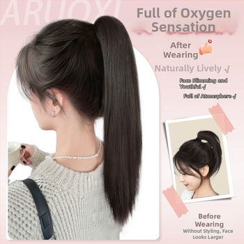 Parūka ar asti, model Hair rope ponytail, materiāls: augstas temperatūras šķiedras, tehnoloģija: mehānisms, piemērota sievietēm