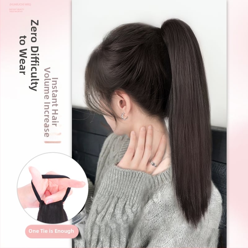 Parūka ar asti, model Hair rope ponytail, materiāls: augstas temperatūras šķiedras, tehnoloģija: mehānisms, piemērota sievietēm