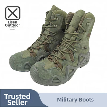 Kariniai taktiniai batai - vandeniui atsparus audinys, vidutinio ir aukšto kulkšnių stiliaus, suaugusiems, vyrams ir moterims, žygiams, stovyklavimui ir savisaugai (Kodas 12121)
