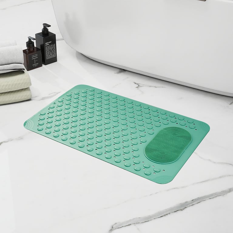 Αντιολισθητικό χαλάκι μπάνιου για ντους και δάπεδο τουαλέτας, PVC τετράγωνο, μοντέρνο μινιμαλιστικό στυλ