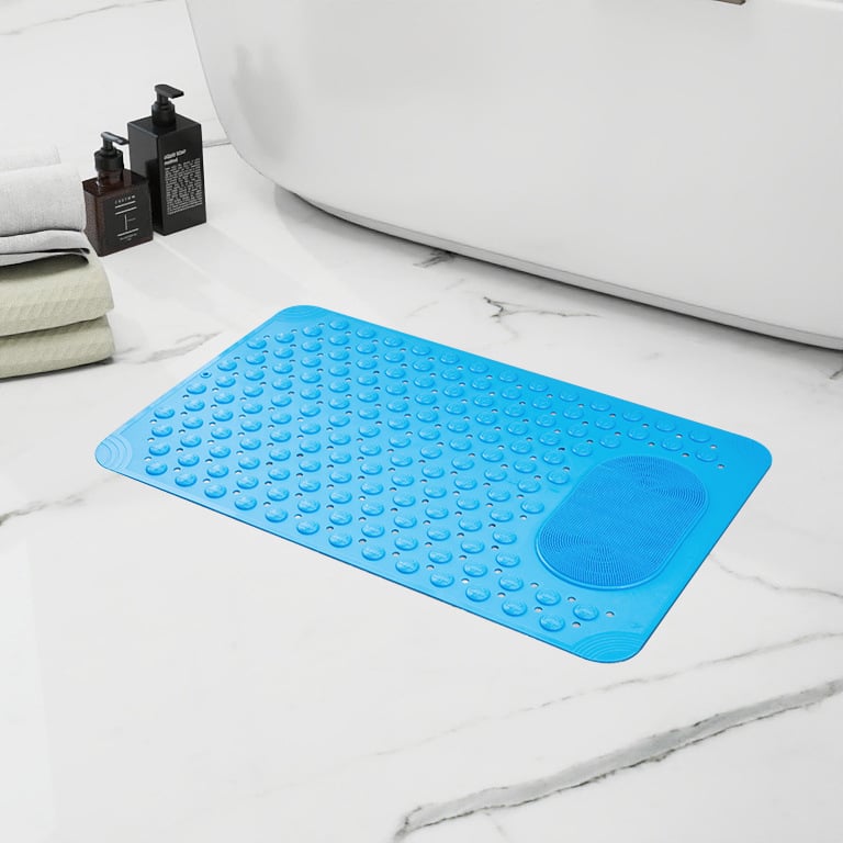 Αντιολισθητικό χαλάκι μπάνιου για ντους και δάπεδο τουαλέτας, PVC τετράγωνο, μοντέρνο μινιμαλιστικό στυλ