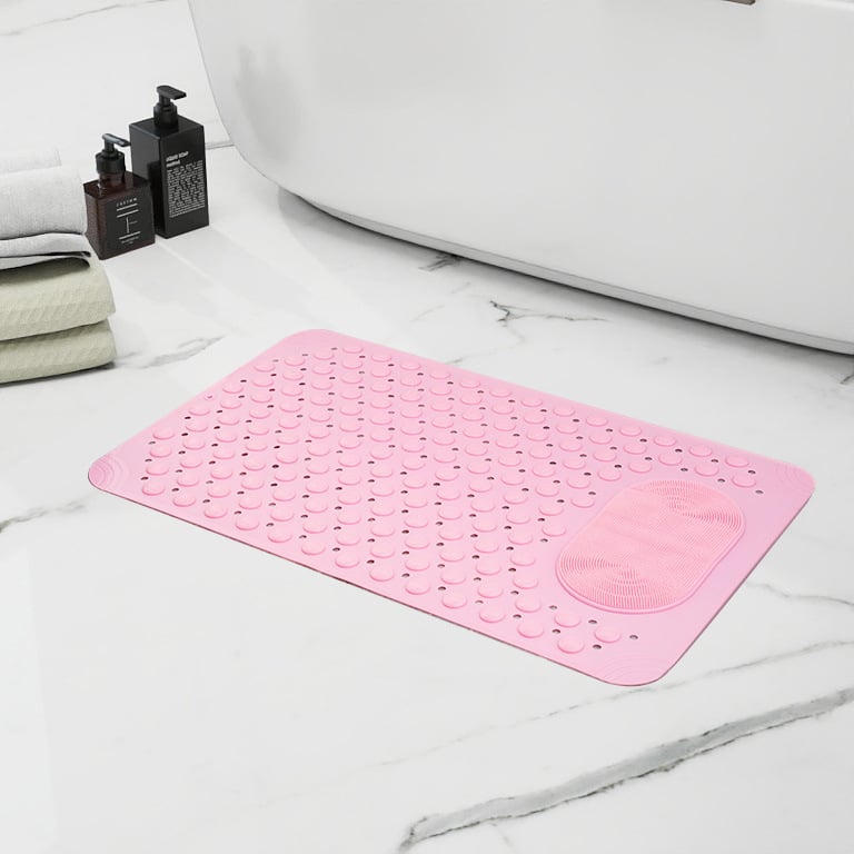 Αντιολισθητικό χαλάκι μπάνιου για ντους και δάπεδο τουαλέτας, PVC τετράγωνο, μοντέρνο μινιμαλιστικό στυλ