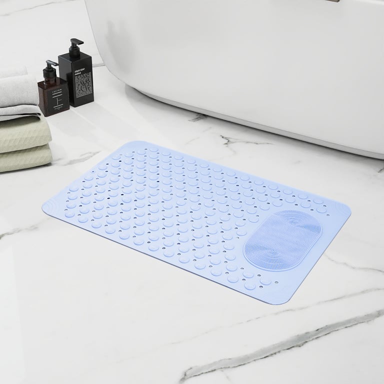 Αντιολισθητικό χαλάκι μπάνιου για ντους και δάπεδο τουαλέτας, PVC τετράγωνο, μοντέρνο μινιμαλιστικό στυλ