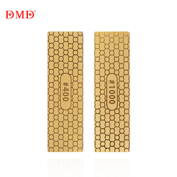 Dvivietis deimantinis peilių šlifuoklis, lengvas 30 g, grūdėtumas 150/600 ir 400/1000, su DMD logotipu, galimybė pritaikyti gamybą ir privataus prekinio ženklo galimybė