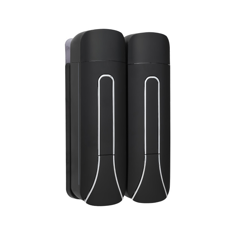 Viešbučio sieninis skysčių dozatorius muilui – rankinis spaudimas, ABS+GPPS, elektroplatingo paviršius purškiamasis, šiuolaikiškas minimalistinis stilius, 235g/470g