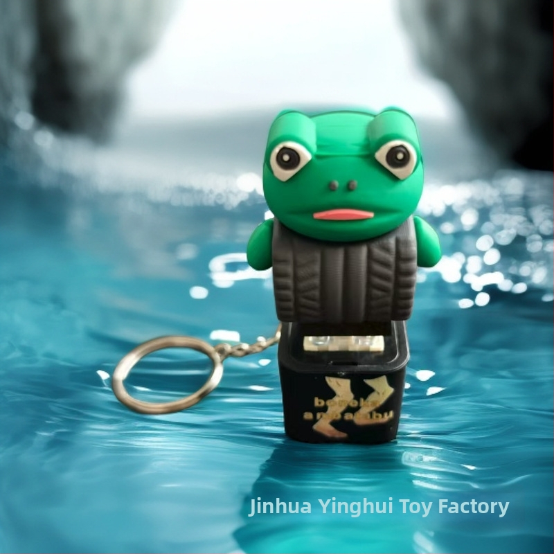 Plastikinis raktų pakabukas, mielas stilius, streso mažinimo blind-box serija, su balso mygtuku