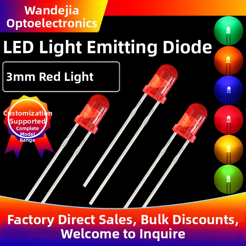 Mărgele indicator LED, cap rotund, lumină roșie, 20 mA, 1.8-2.2 V, 0.06 W, 600-800 mcd, unghi fascicul 30°