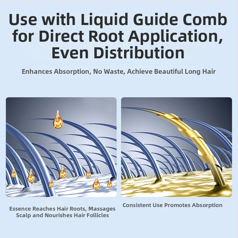 DYS01 Plaukų augimo esencijos įvedimo šukos, 40 ml, galvos odos gydymas