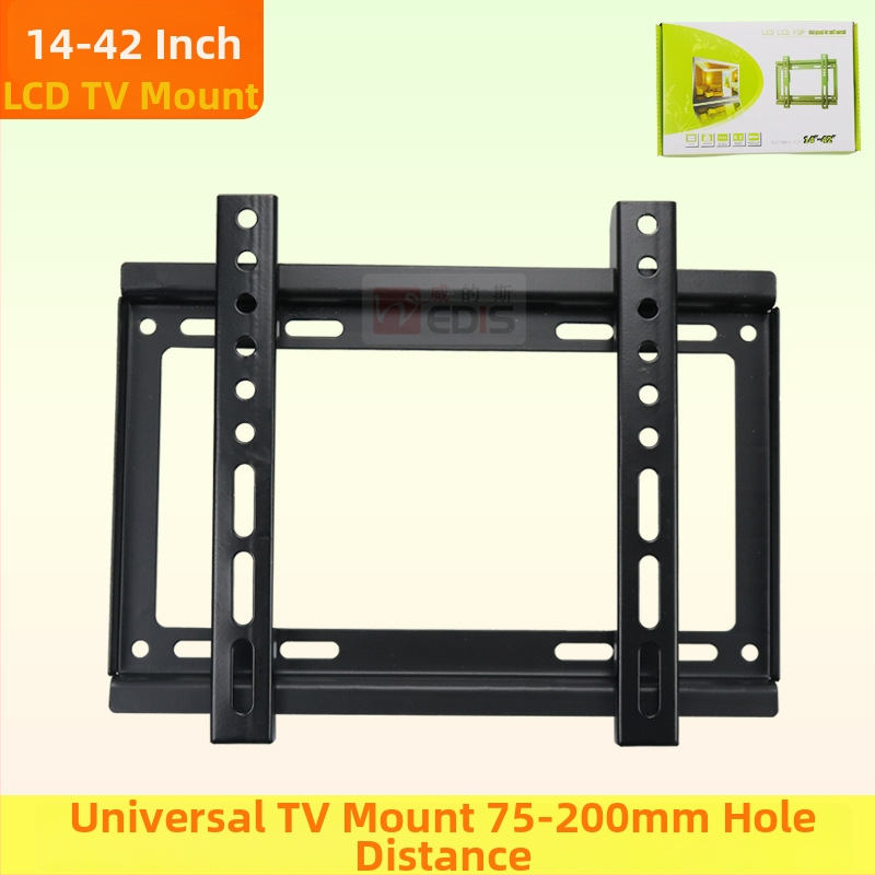 LCD TV sieninis laikiklis, geležinė konstrukcija, fiksuotas tvirtinimas, apkrova >15 kg