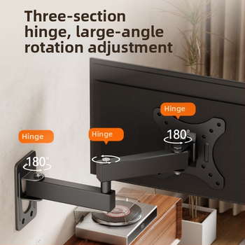 LCD monitoriui skirtas sieninis televizoriaus laikiklis, pasukamas ir išsiskleidžiantis, modelis Wmx012, apkrova 11–15 kg, medžiaga: geležis