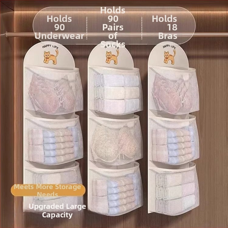 Riidekapi riputatav organiseerija üliõpilaste ühiselamusse, aluspesu ja sokkide hoiustamine, kaasaegne minimalistlik stiil