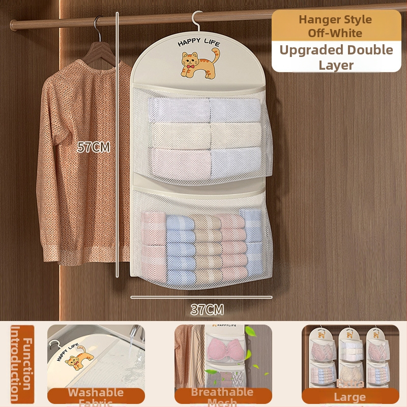 Kabantis drabužių organizatorius studentų bendrabutyje, apatinių ir kojinių saugojimas, šiuolaikinis minimalistinis stilius