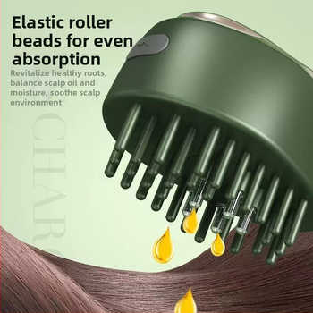 Elektrinis plaukų aplikatorius su voleliu eterinio aliejaus galvos odai, modelis 665, svoris 35–40 g, matmenys 7.8 × 5.6 × 5.2 cm, Veiksmingumas: aliejų kontrolė, prieš pleiskanas, prieš niežėjimą, galvos odos raminimas