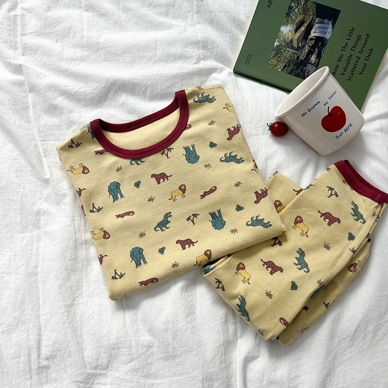 Uniszex gyerekeknek szánt házipizsama, gyapjú fleece anyagból, 95% pamut / 5% elastan, antibakteriális és lélegző, hosszú ujjú, kerek nyakú, 8+ éveseknek, őszi-téli 2025