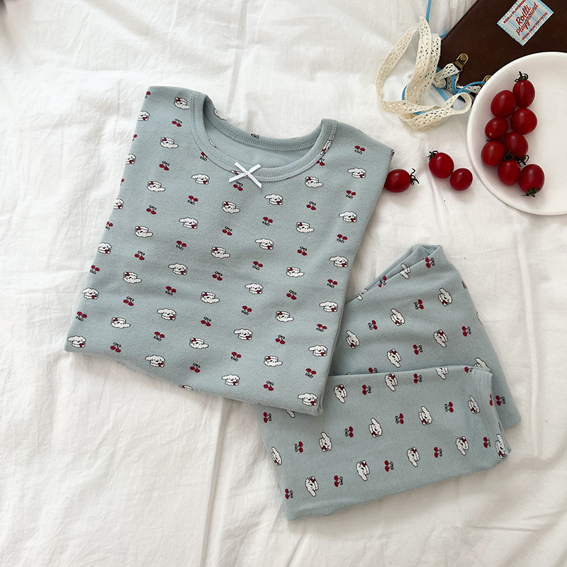 Uniszex gyerekeknek szánt házipizsama, gyapjú fleece anyagból, 95% pamut / 5% elastan, antibakteriális és lélegző, hosszú ujjú, kerek nyakú, 8+ éveseknek, őszi-téli 2025