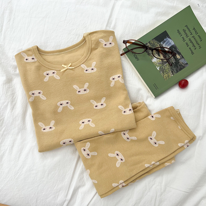 Uniszex gyerekeknek szánt házipizsama, gyapjú fleece anyagból, 95% pamut / 5% elastan, antibakteriális és lélegző, hosszú ujjú, kerek nyakú, 8+ éveseknek, őszi-téli 2025